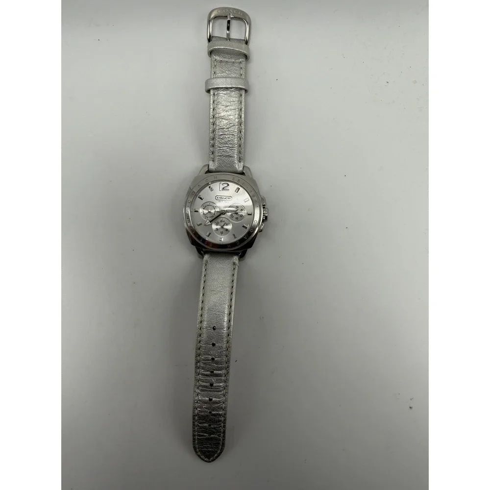 Coach ca433140444 New Battery Ladies Watch 39MM 7.25" Leather Band - Picture 4 of 12
